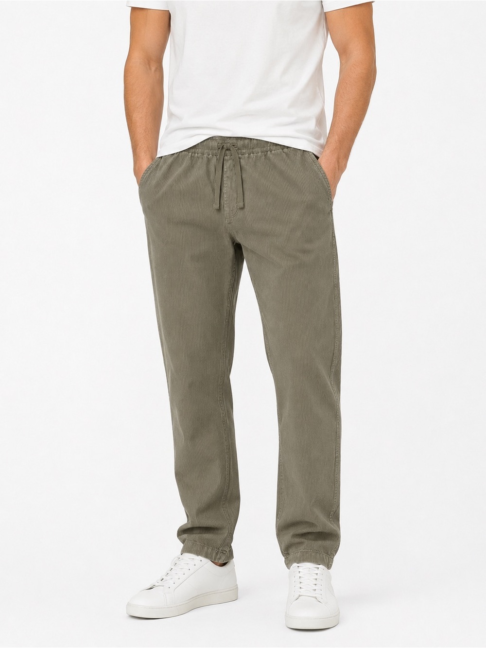 Free Assembly Men’s Brown Corduroy Drawstring Pants